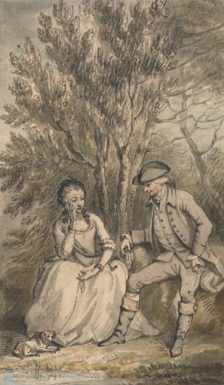 Ilustrace k Sentimentální cestě: Epizoda: Maria a její pes Sylvia od Edward Edwards