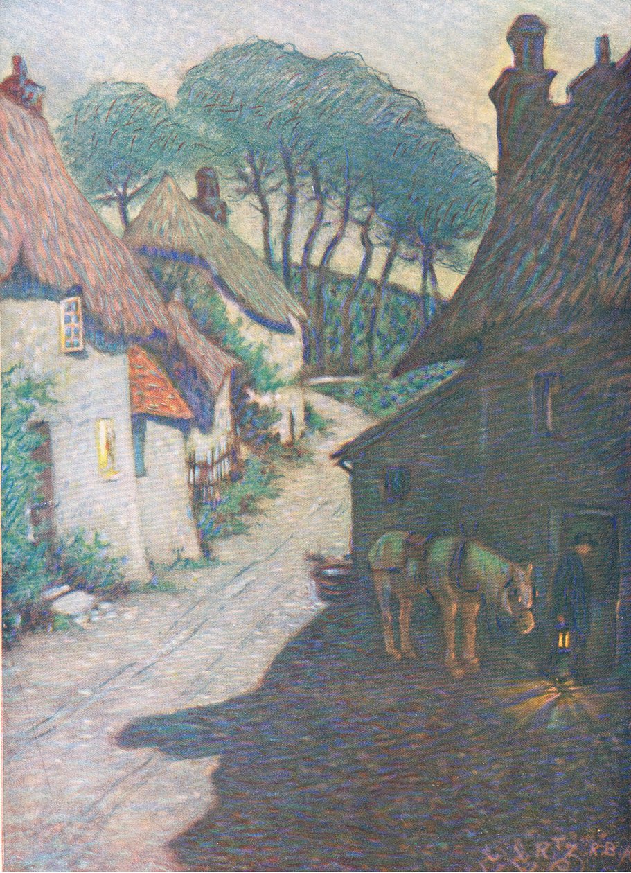 Vesnice Thurlstone, jižní Devon, z knihy Hutchinson