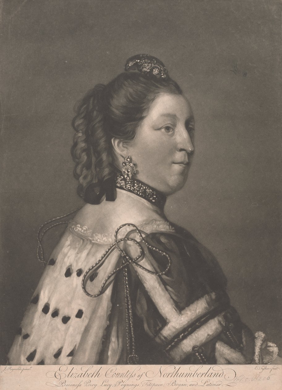 Alžběta, hraběnka z Northumberlandu od Edward Fisher