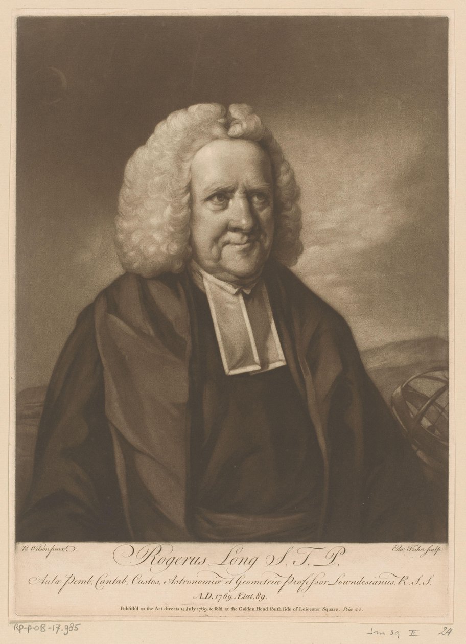 Portrét van Rogera Longa Rogerus Long (název na objektu) od Edward Fisher