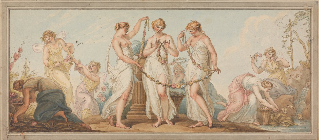 Alegorie na jaro od Edward Francis Burney