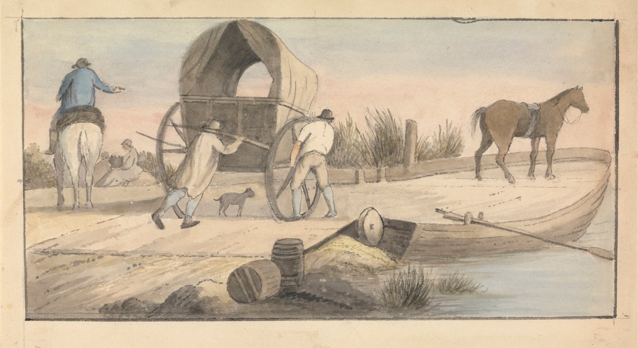 Nalodění na trajekt od Edward Francis Burney
