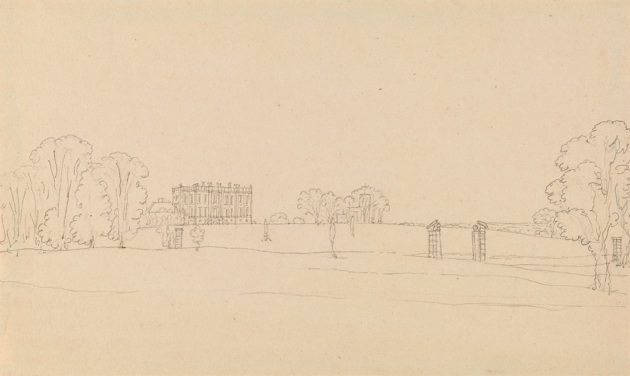 Pohled do dálky na Easton Neston, Northants od Edward Francis Burney