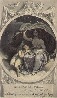 Majestátní noc (kresba) od Edward Francis Burney