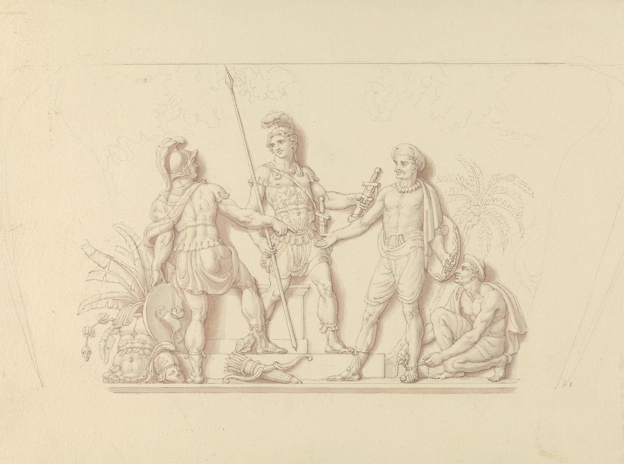 Vkládání zbraní do rukou indiánů od Edward Francis Burney