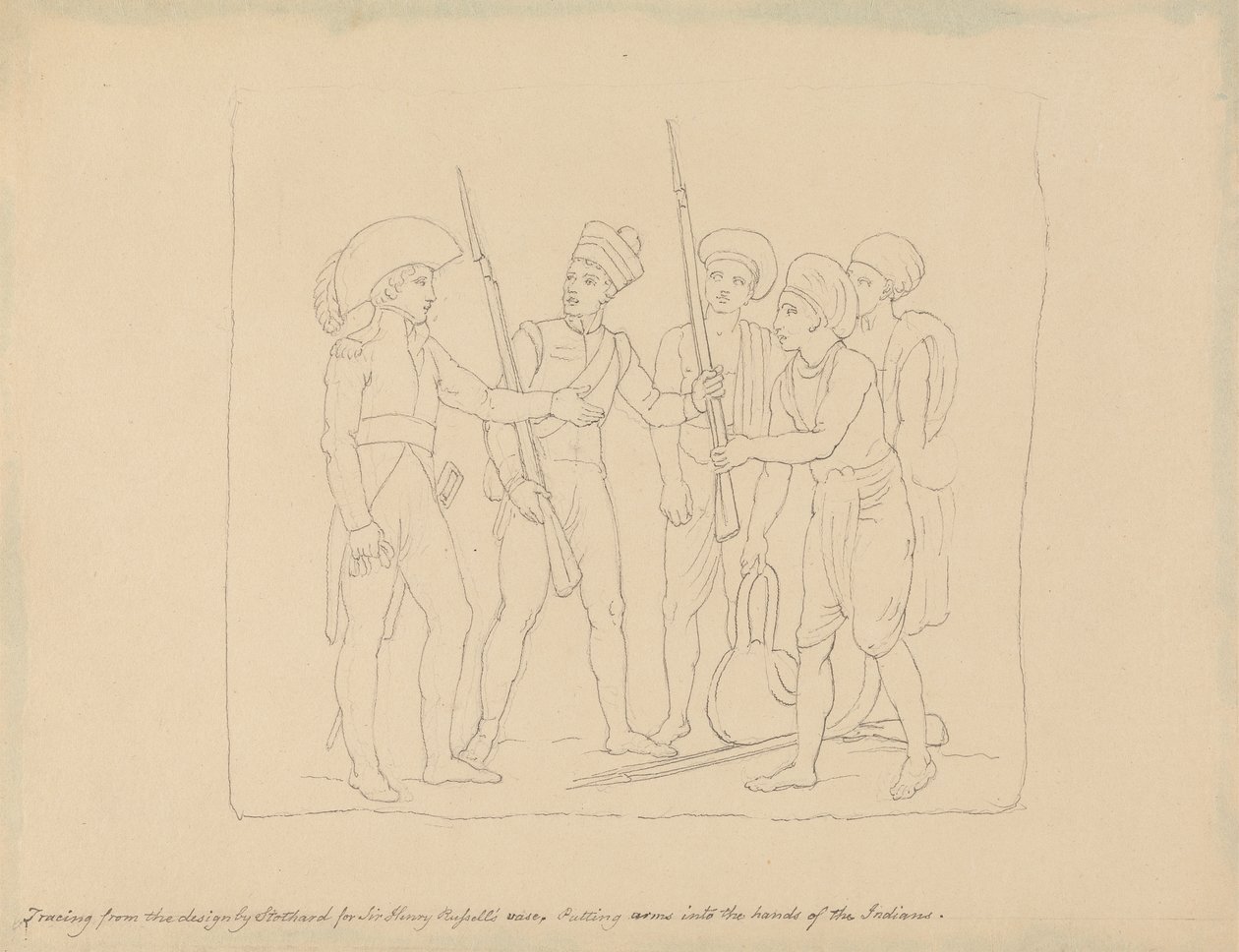 Vložení paží do rukou Indiánů od Edward Francis Burney