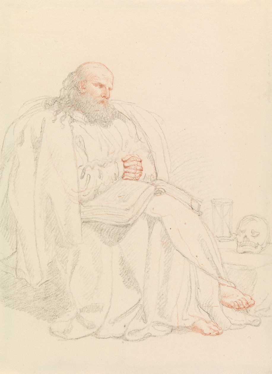 Svatý Jeroným meditující od Edward Francis Burney