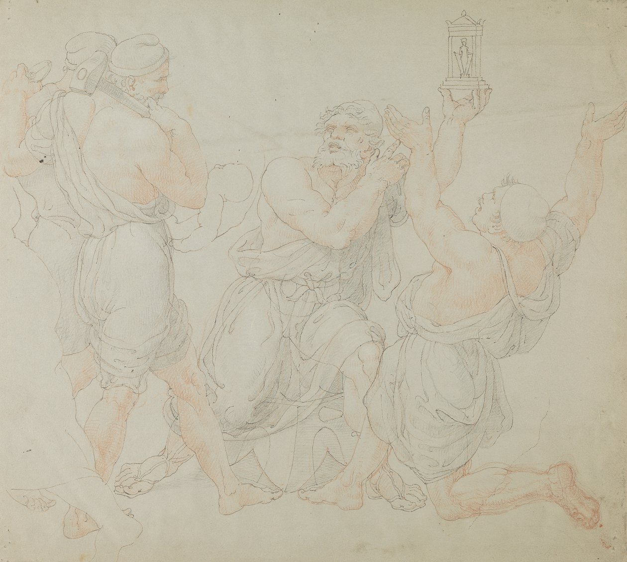 Studie k postavám Demitria a dvou dělníků od Edward Francis Burney