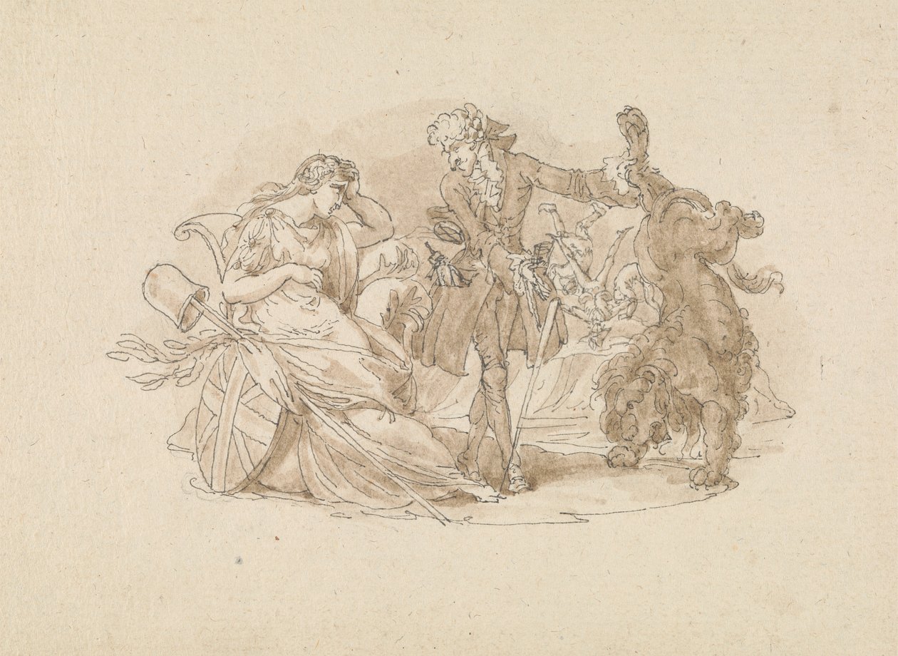 Divadelní scéna od Edward Francis Burney