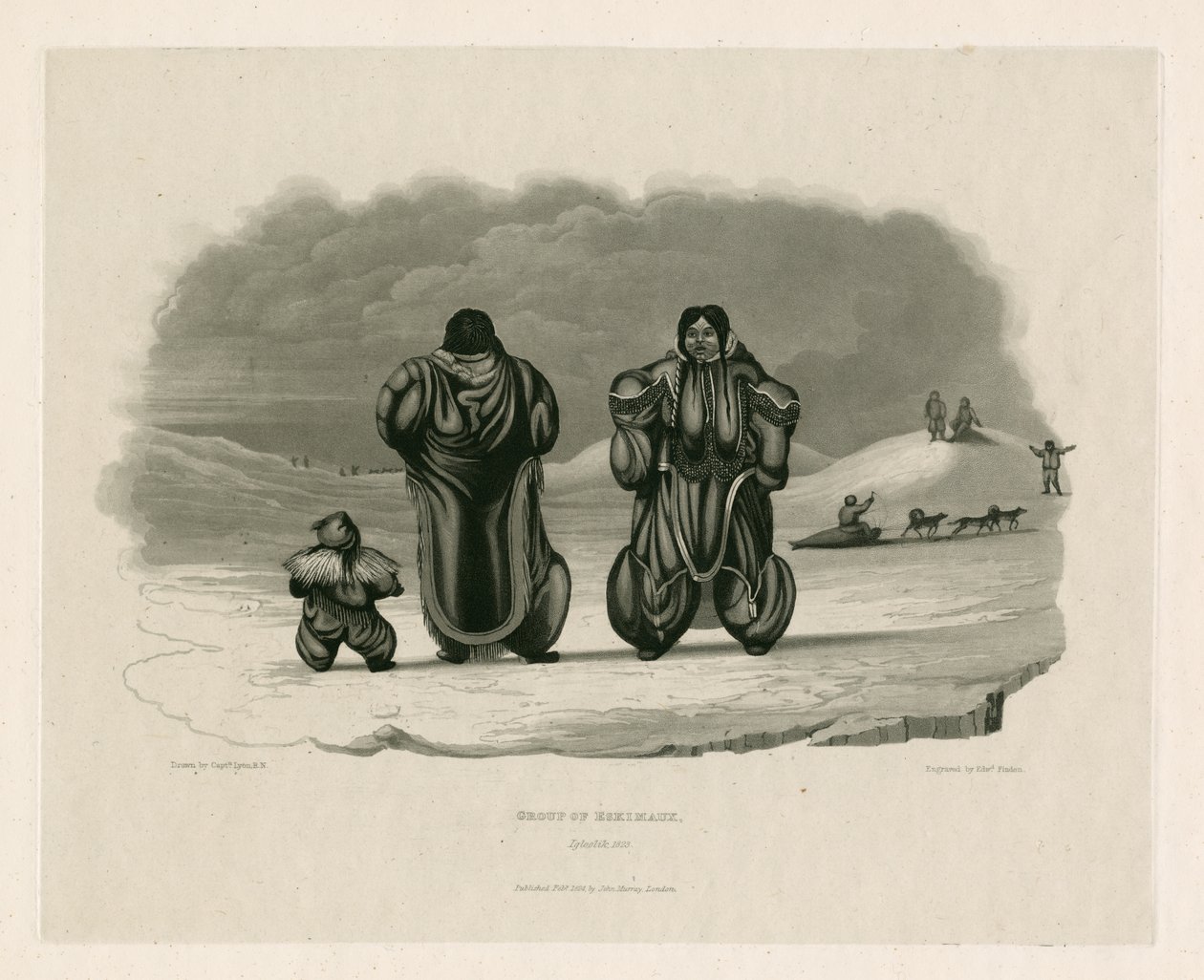 Ryhmä Eskimaux, Igloolik od Edward Francis Finden