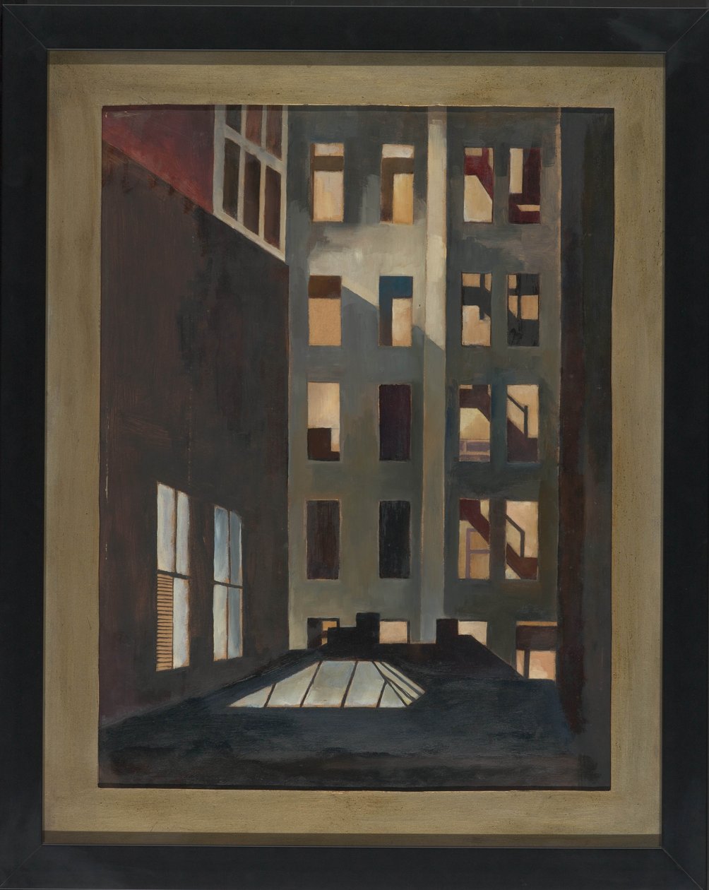 Rooftops, New York City, cca 1916 (olej na plátně) od Edward Franklin Fisk