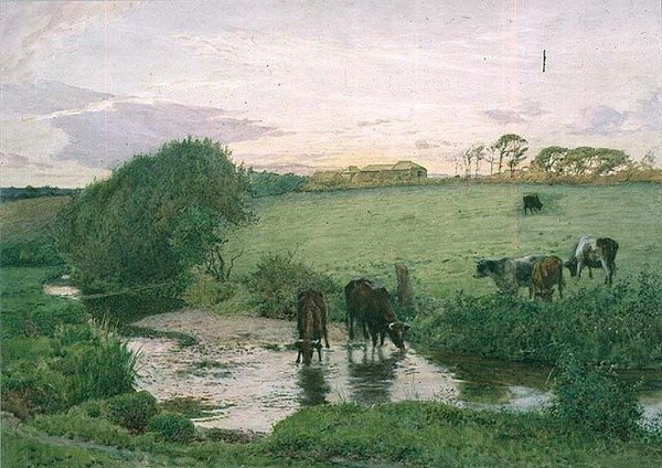 Poblíž St. Mawgan, Cornwall od Edward Frederick Brewtnall