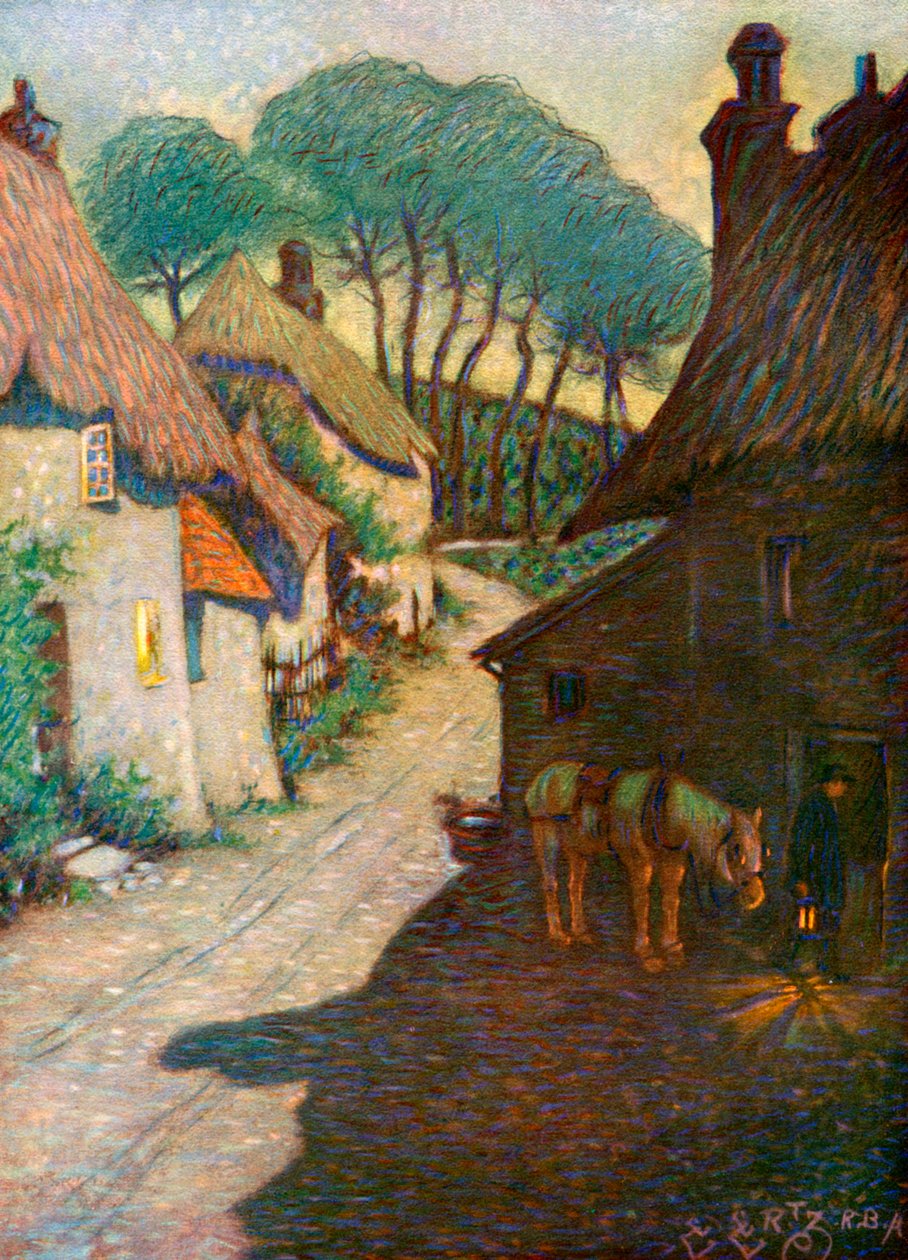 Thurlestone Village, Jižní Devon, 1924-1926 od Edward Frederick Ertz