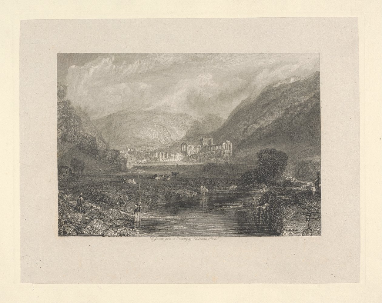 Opatství Rievaulx, Yorkshire od Edward Goodall