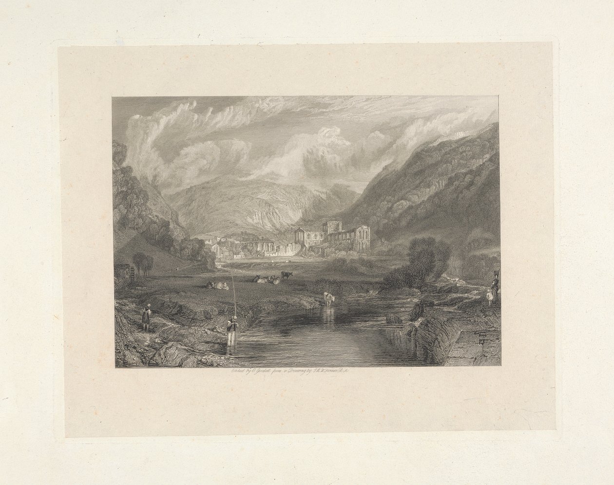 Opatství Rievaulx, Yorkshire od Edward Goodall