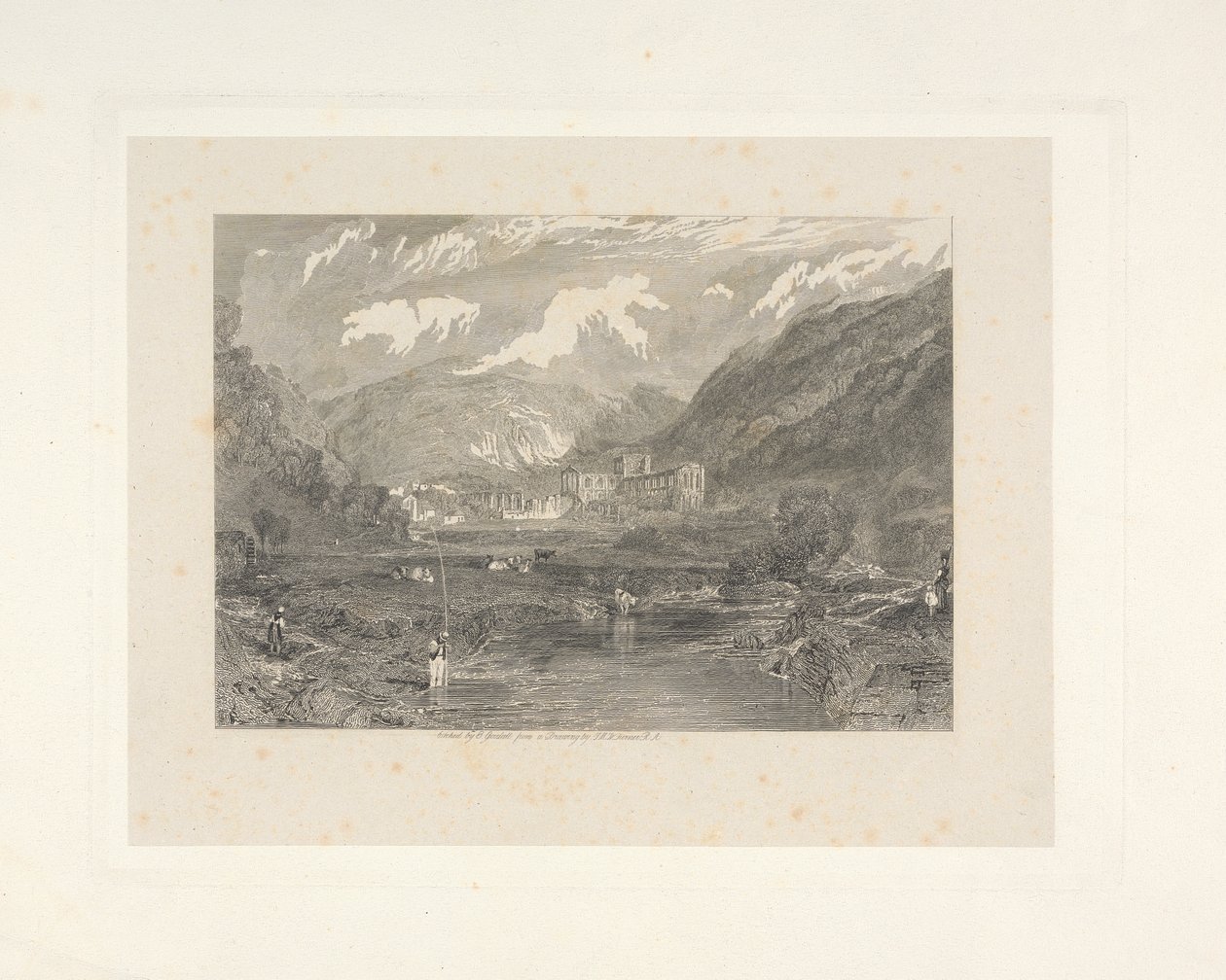 Opatství Rievaulx, Yorkshire od Edward Goodall