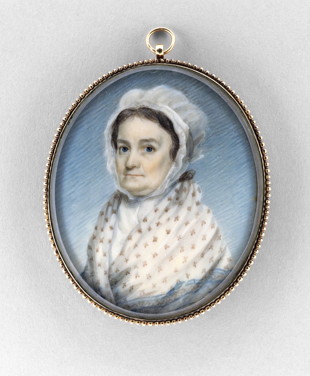 Mary Gould Almy, kolem 1797-1800 (akvarel na slonovině od Edward Greene Malbone
