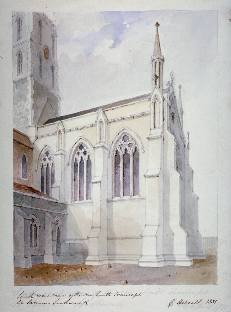 Southwark Cathedral, Londýn, 1831 od Edward Hassell