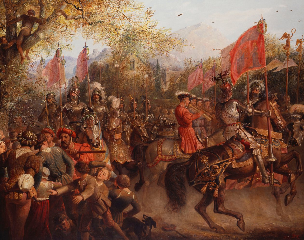 Kroupy! Zde přichází dobyvatelský hrdina, 1893 od Edward Henry Corbould