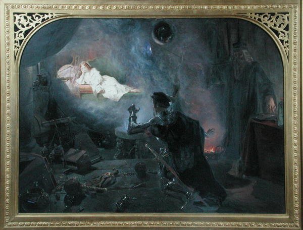 Hrabě ze Surrey „Pohled na Fayre Geraldine v kouzelném zrcadle“ od Edward Henry Corbould