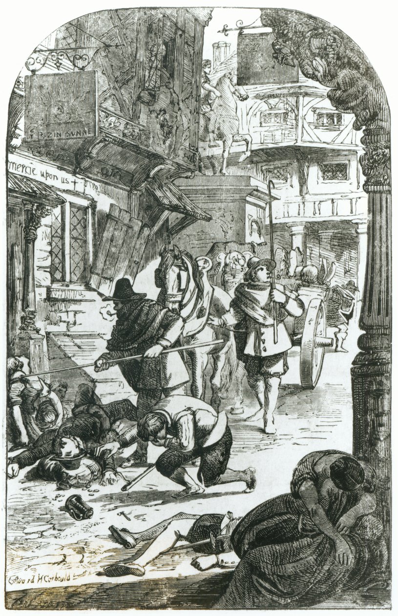 Velký mor v Londýně v roce 1665 od Edward Henry Corbould