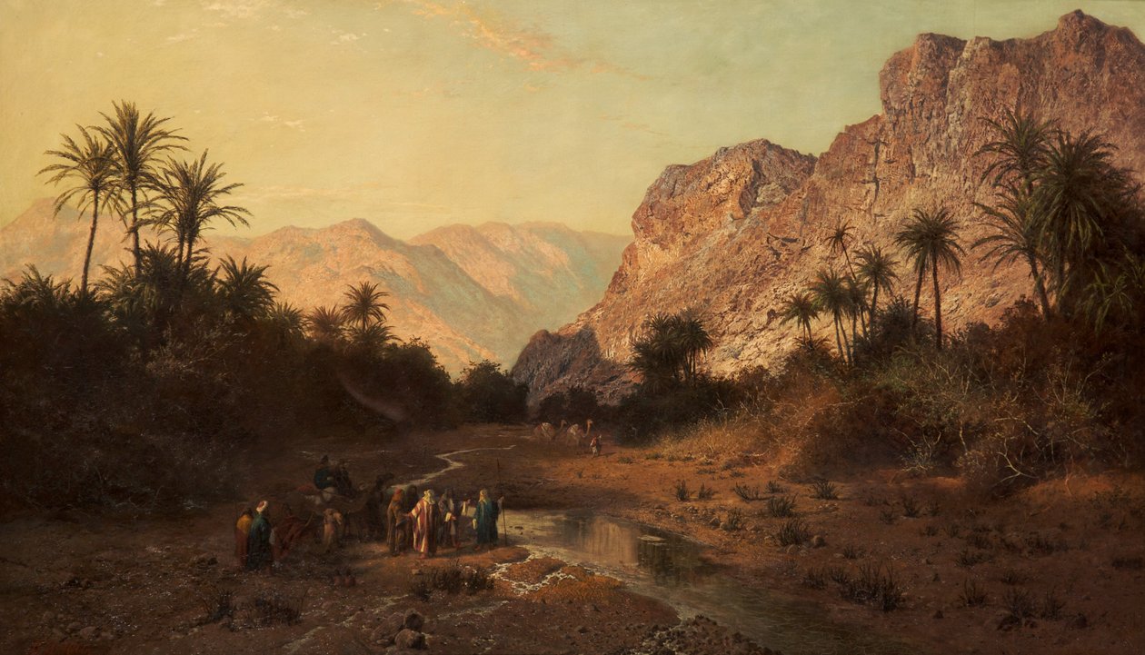 Rephidim, poušť Sinaj, 1877 od Edward Henry Holder