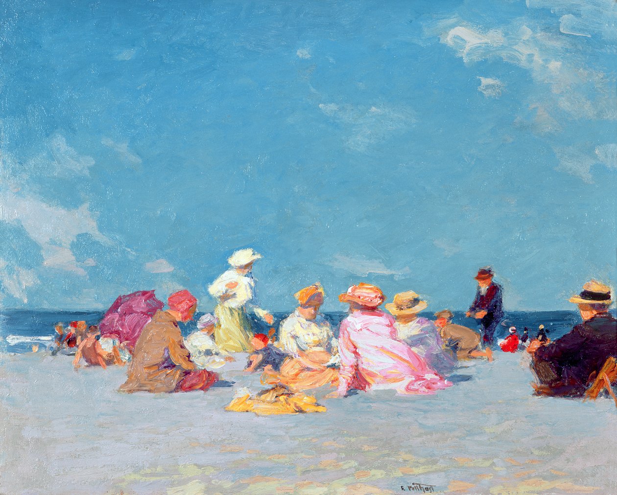 Odpolední zábava, asi 1907-27 (olej na plátně) od Edward Henry Potthast