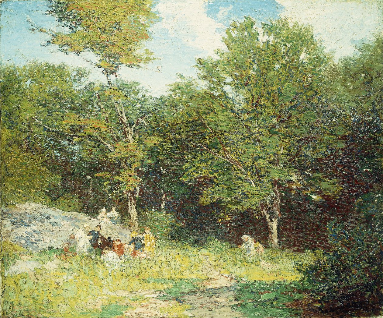 Sbírání květin, od Edward Henry Potthast