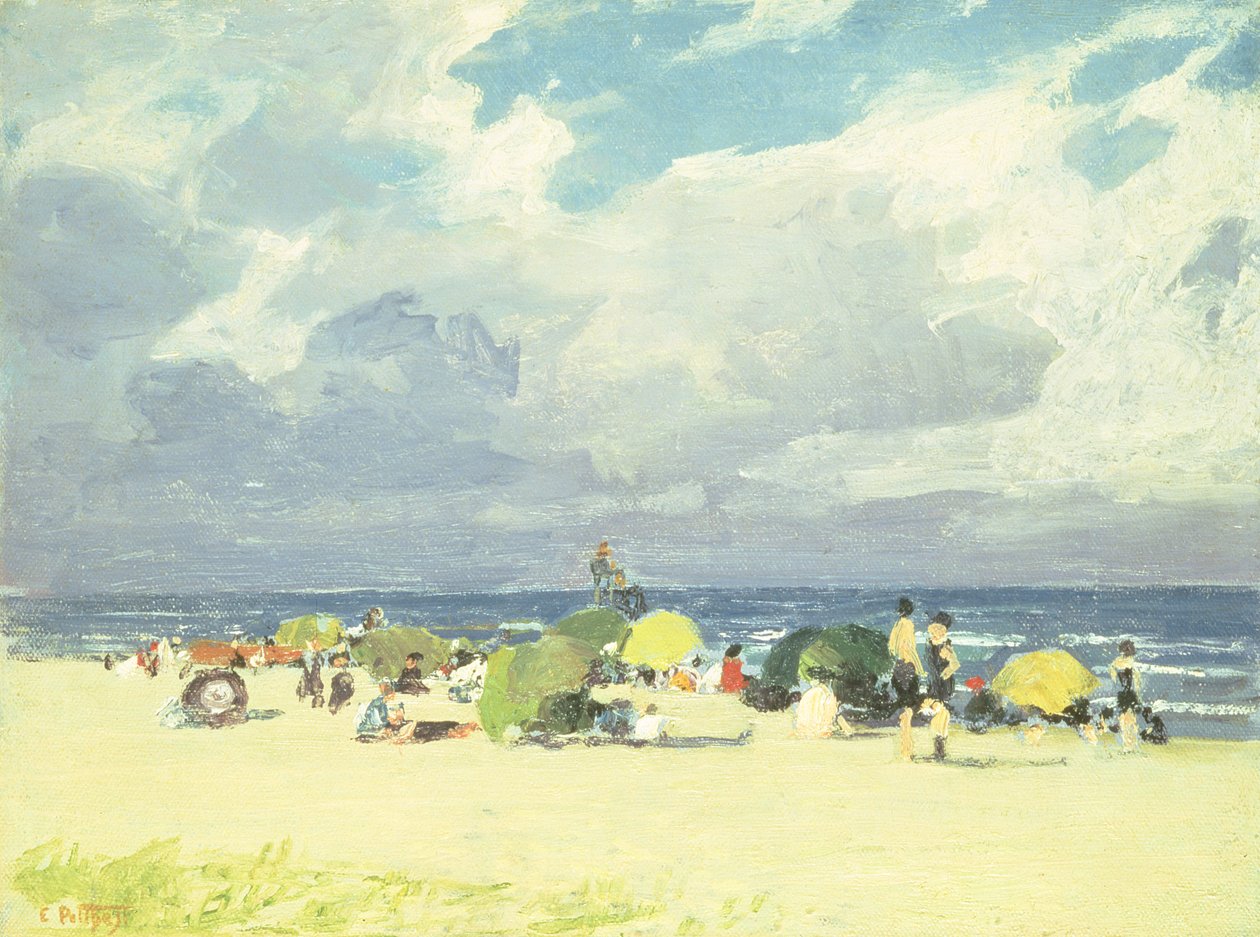 Scéna z fialové pláže od Edward Henry Potthast