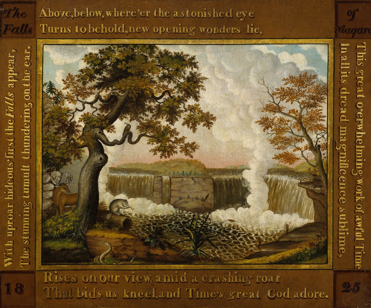 Niagarské vodopády, kolem roku 1825 od Edward Hicks