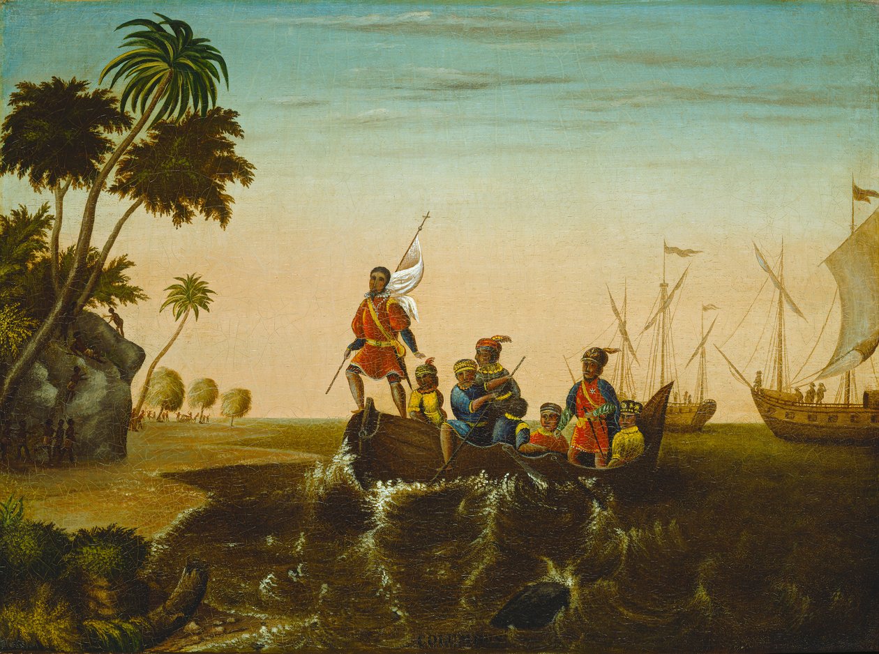 Přistání Kolumba, kolem roku 1837 od Edward Hicks
