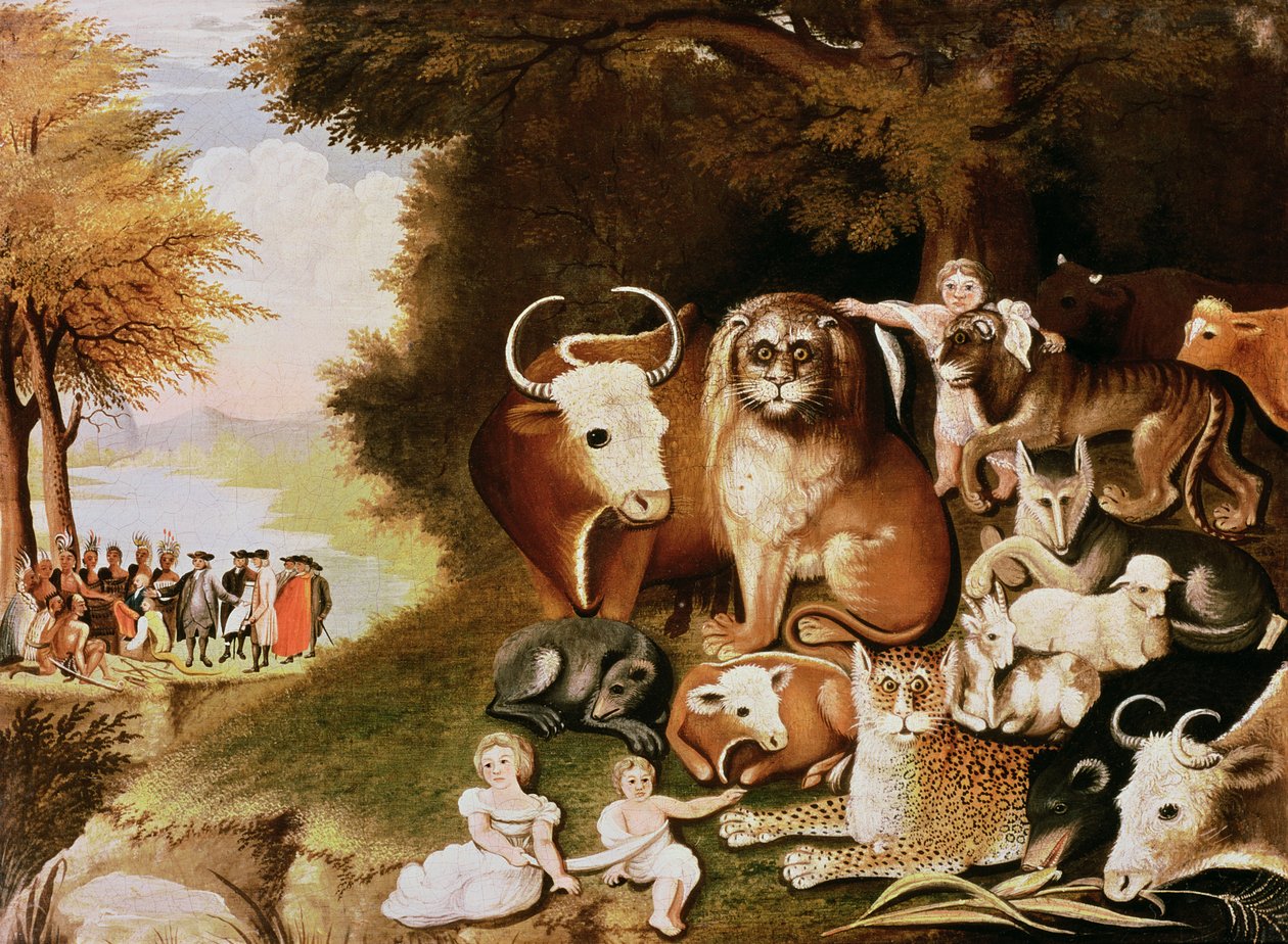 Mírové království, 1832-34 (viz také 84503) od Edward Hicks