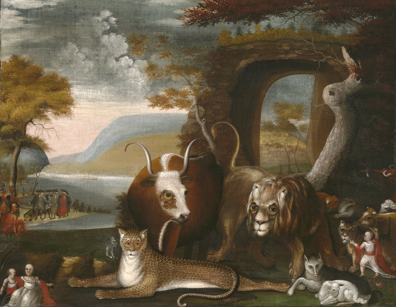 Mírové království a Pennova smlouva, 1845 od Edward Hicks