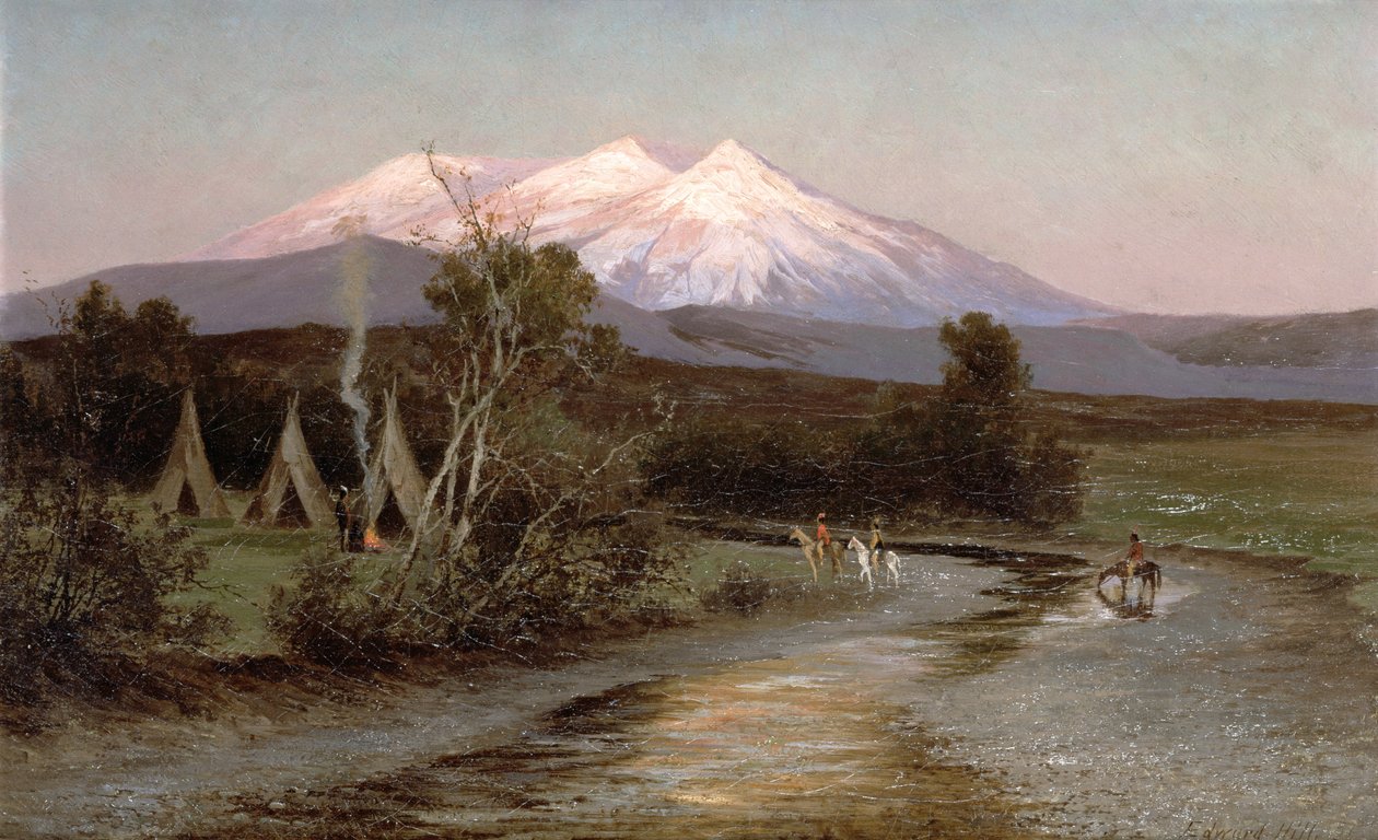 Sierra Blanca při západu slunce při pohledu na východ z Palmilia, Nové Mexiko, 1894 od Edward Hill