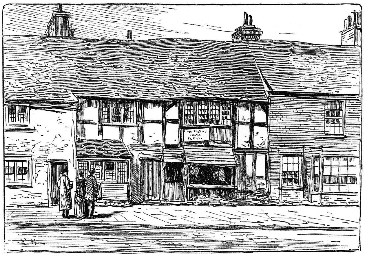 Shakespearovo rodiště před restaurováním, Stratford-upon-Avon, Warwickshire, 1885. od Edward Hull