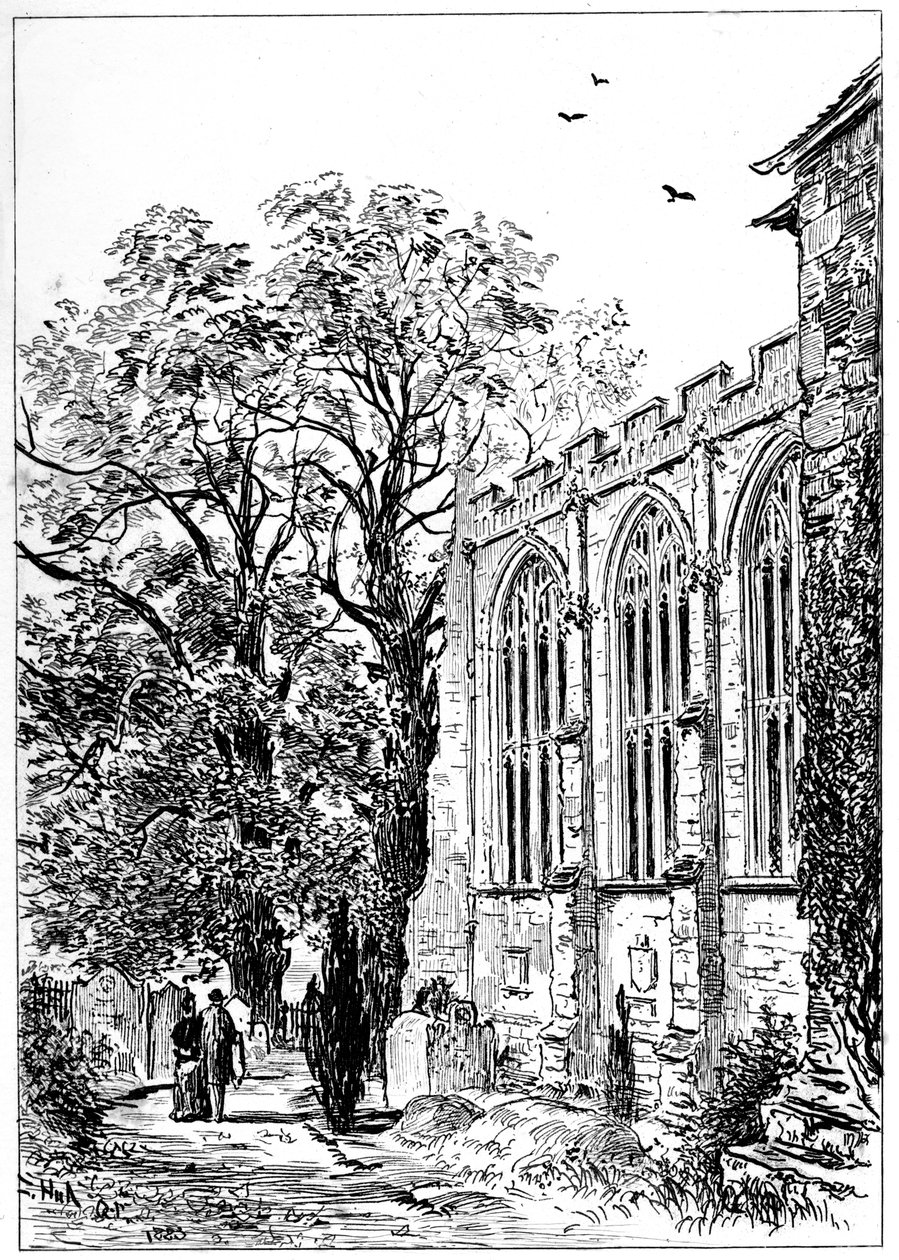 Kněžiště Stratfordského kostela, Stratford-upon-Avon, Warwickshire, 1885. od Edward Hull