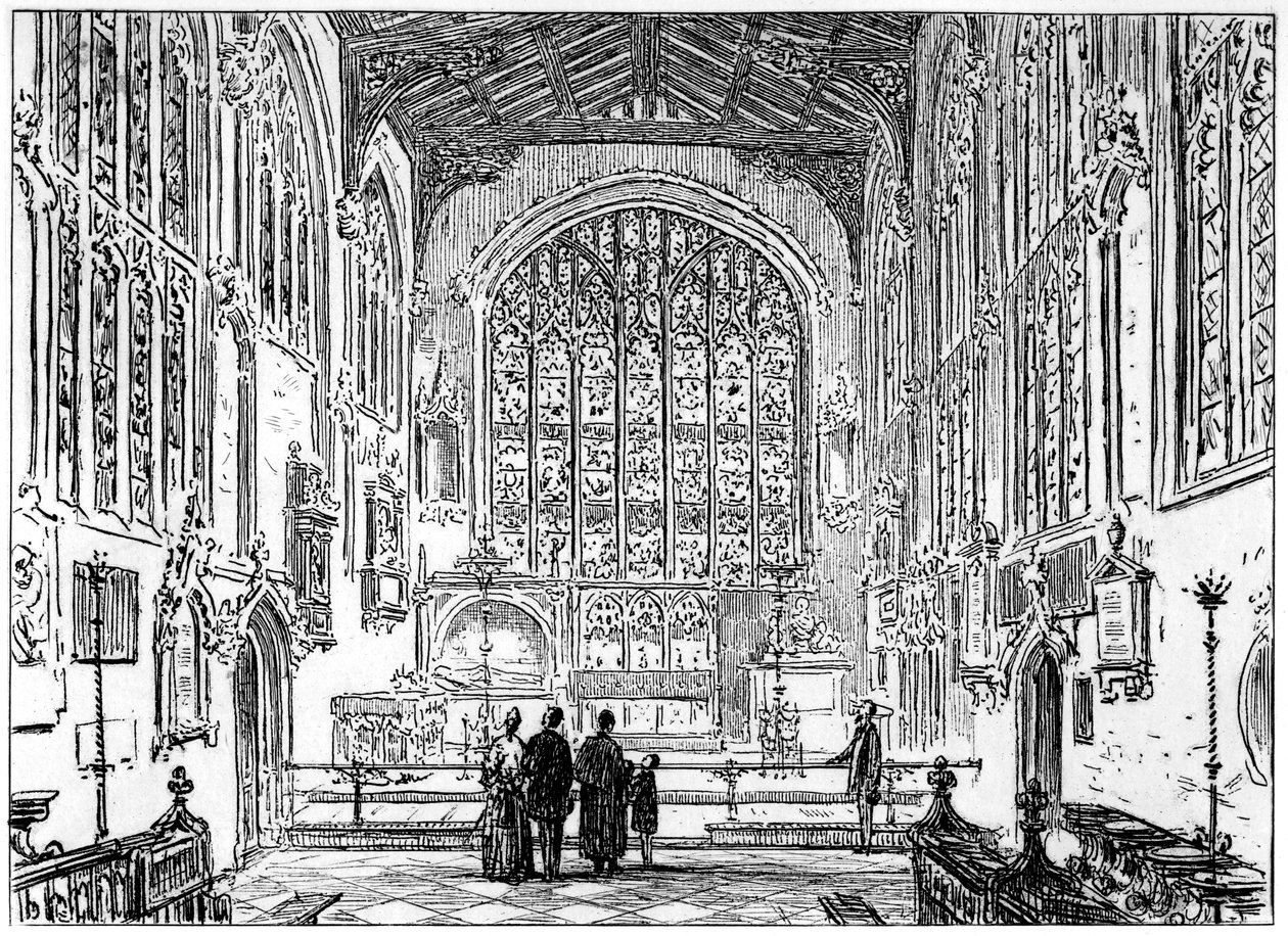 Kněžiště Stratfordského kostela, Stratford-upon-Avon, Warwickshire, 1885. od Edward Hull