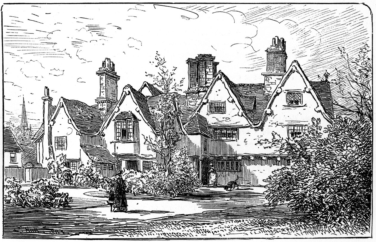 Dům Dr Johna Halla, Stratford-upon-Avon, Warwickshire, 1885. od Edward Hull