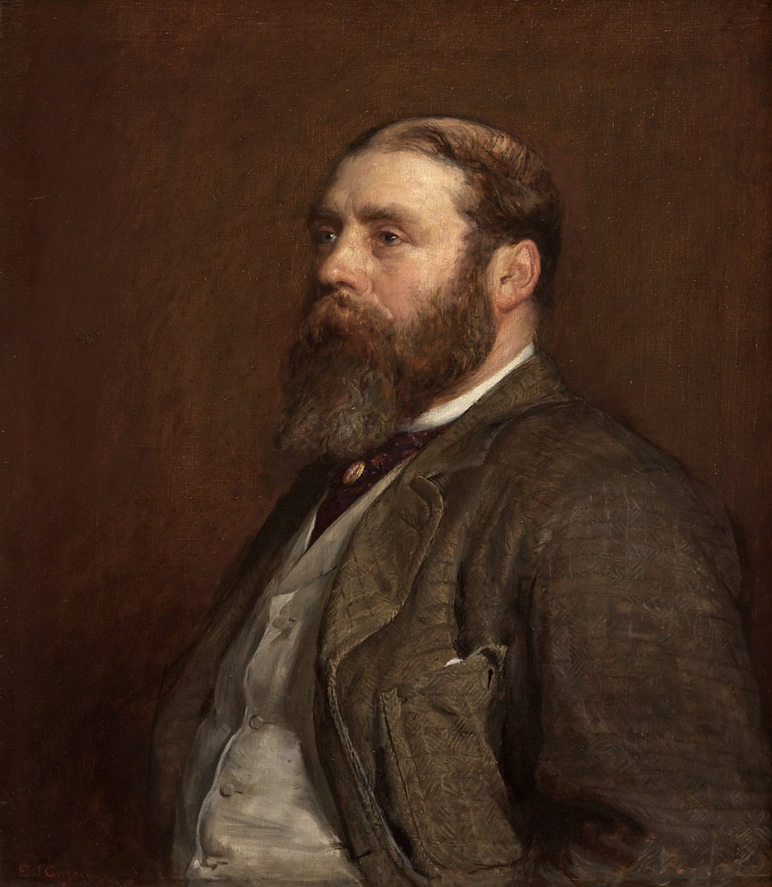 William Henry Wills, Esq., M.P. (Lord Winterstoke), kolem 1880 (olej na plátně) od Edward John Gregory
