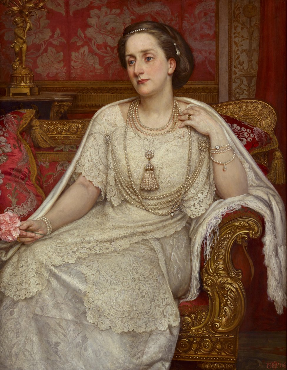 Portrét lady Edith, manželky Jindřicha, 7. vévody z Northumberlandu od Edward John Poynter