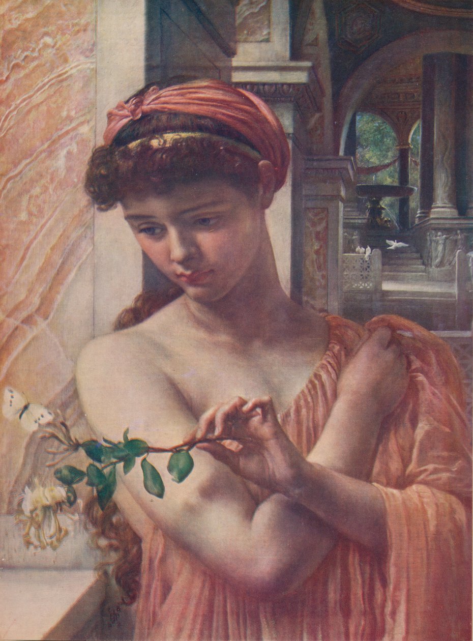 Psyché v chrámu lásky, 1882, c1915 od Edward John Poynter
