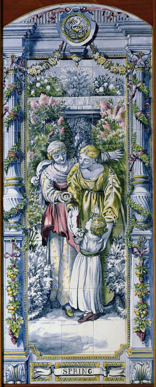 Jaro, ze série dlaždicových panelů, navržených sirem Edwardem Poynterem a vyrobených společností Minton, Campbell and Company pro holandskou kuchyni, 1867-8 (keramika) od Edward John Poynter