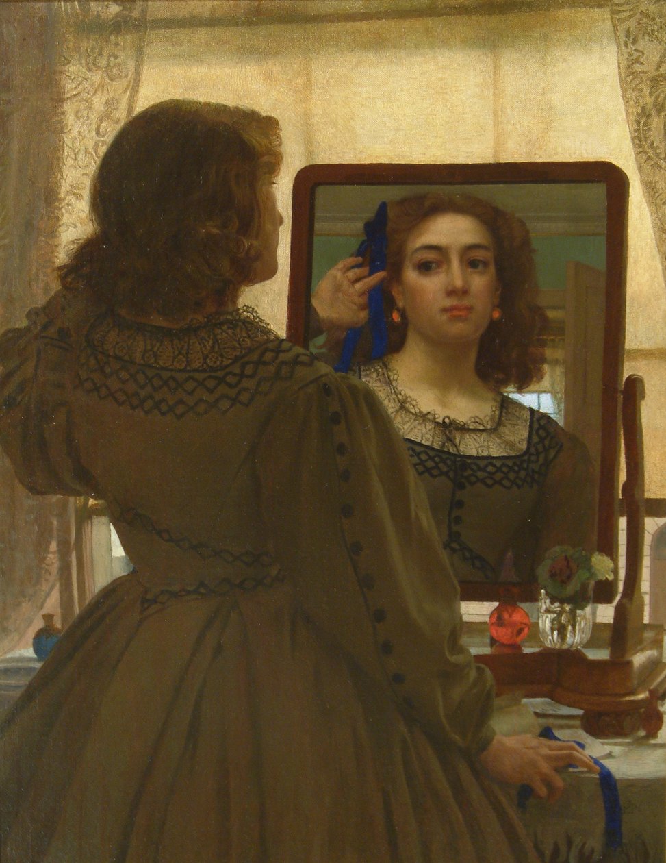 Bunch of Blue Ribbons, 1862 od Edward John Poynter