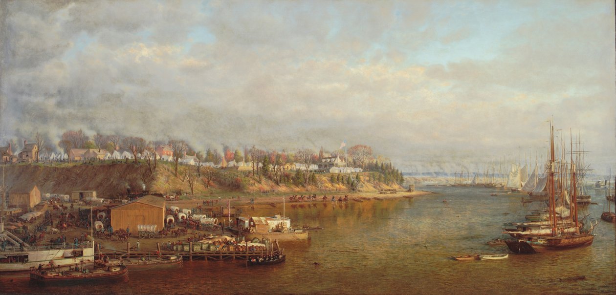 City Point, Virginia, ředitelství General Grant, 1873 od Edward Lamson Henry