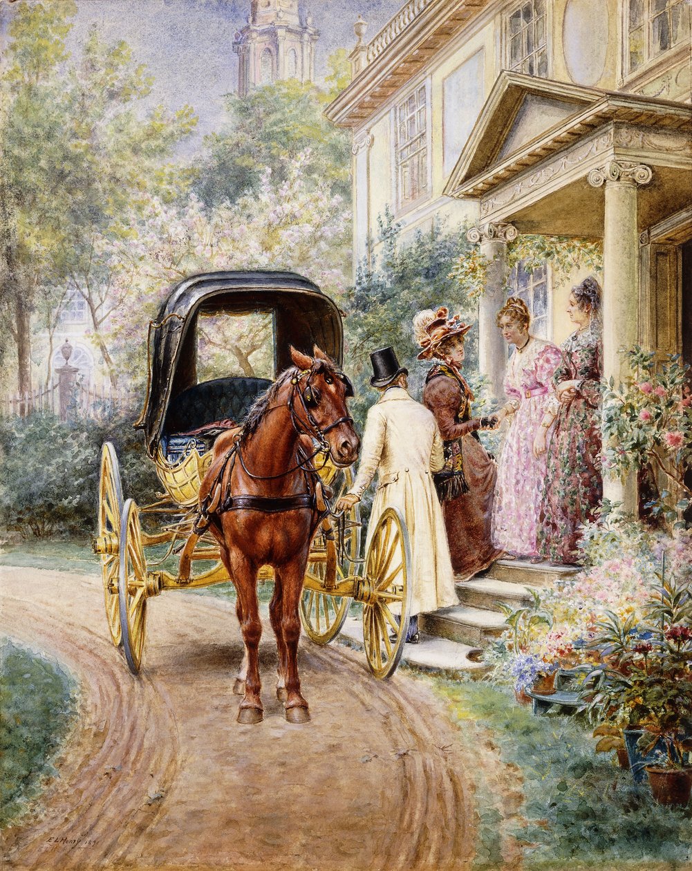 Paní, 1891 a 1887 od Edward Lamson Henry