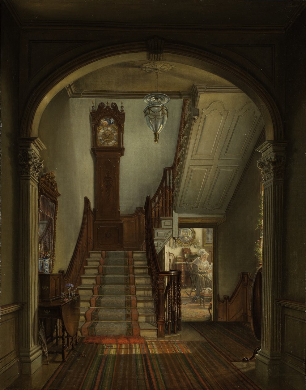 Staré hodiny na schodech, 1868 od Edward Lamson Henry