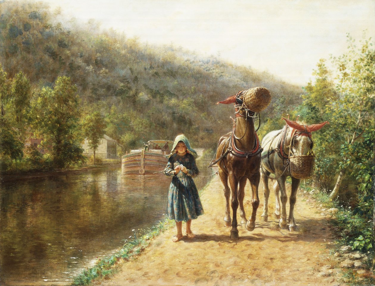 Na vlečné stezce, od Edward Lamson Henry