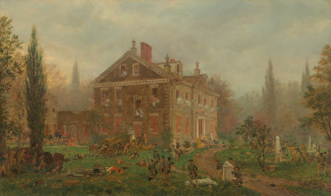 Útok na Chewův dům během bitvy u Germantownu od Edward Lamson Henry