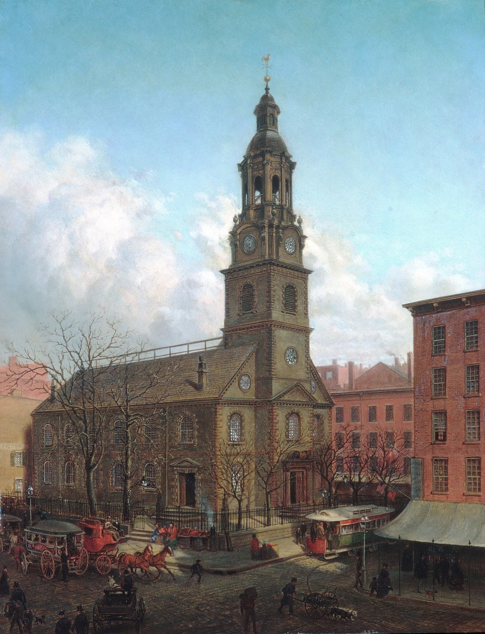 North Dutch Church, Fulton and William Streets, New York, 1869. od Edward Lamson Henry