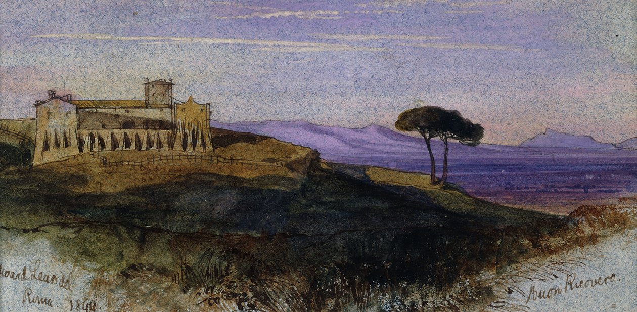 Pohled v římské Campagna, 1844 od Edward Lear